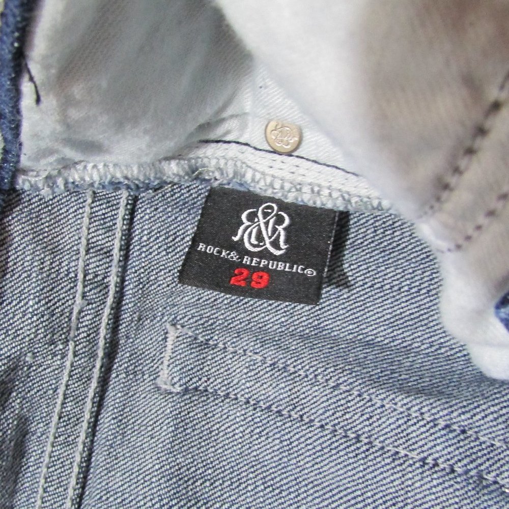 Rock & Republic Embellished Pocket Kasandra Jeans Dark Wash Boot Cut - Picture 9 of 9